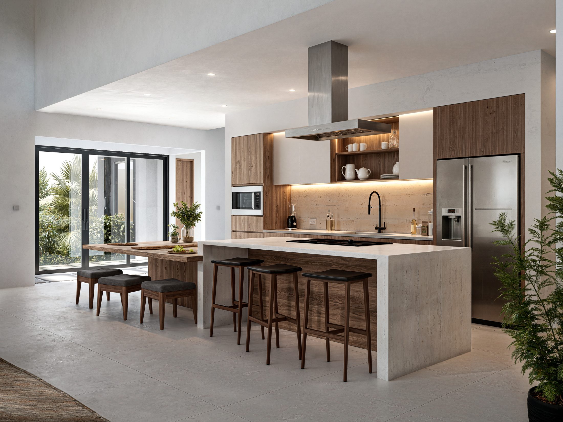 Kitchen with island seating