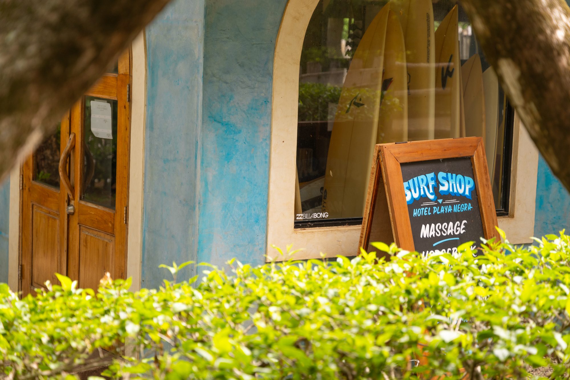 The surf shop at Hotel Playa Negra